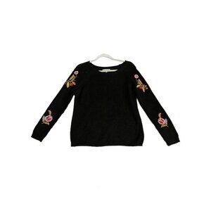 SIZE LARGE WOVEN HEART FOLK ART SWEATER COZY COMFORTABLE